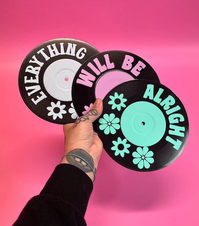 UPCYCLED 7" LP RECORD SETS