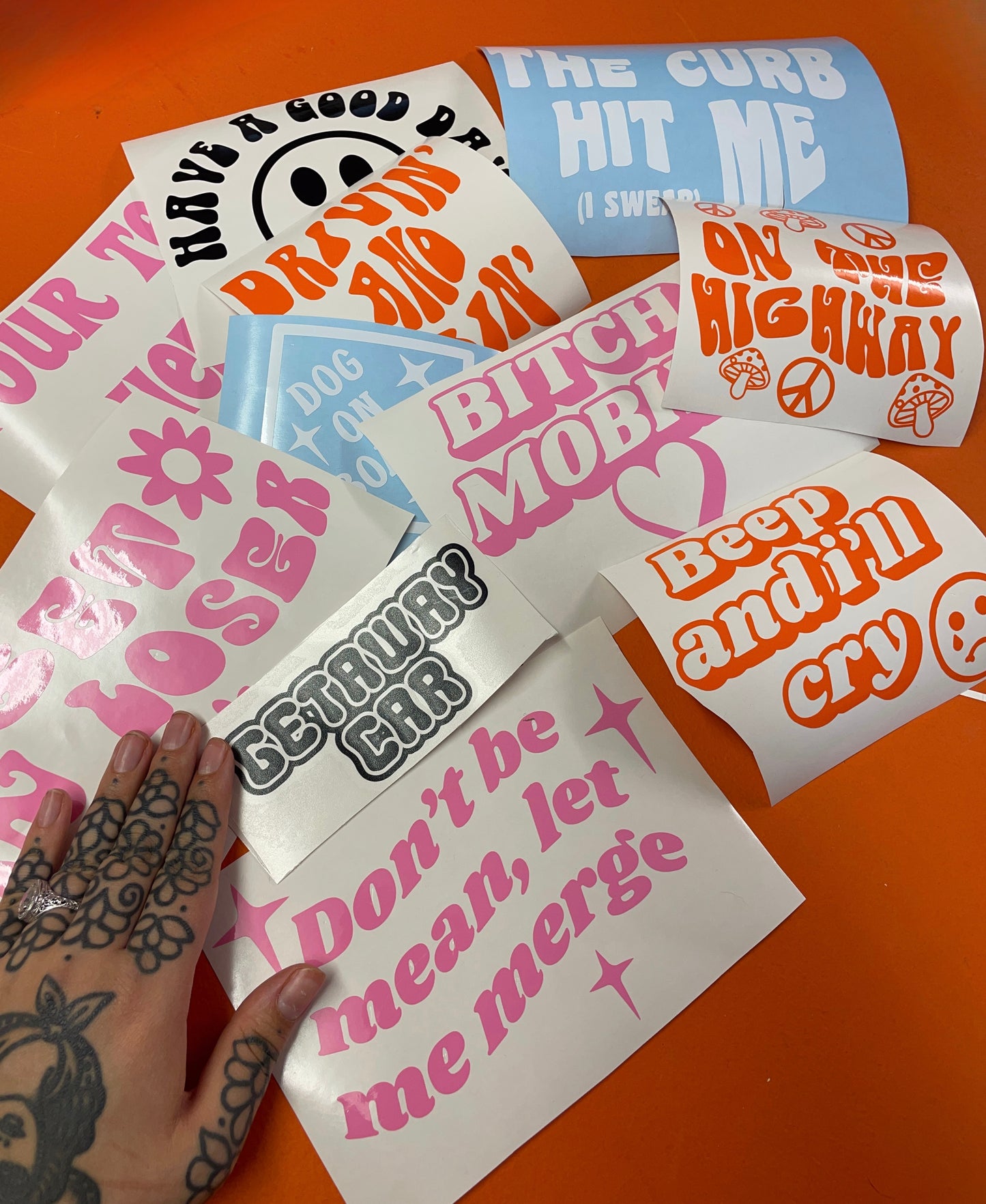 Bitch mobile car decal bumper sticker various colours