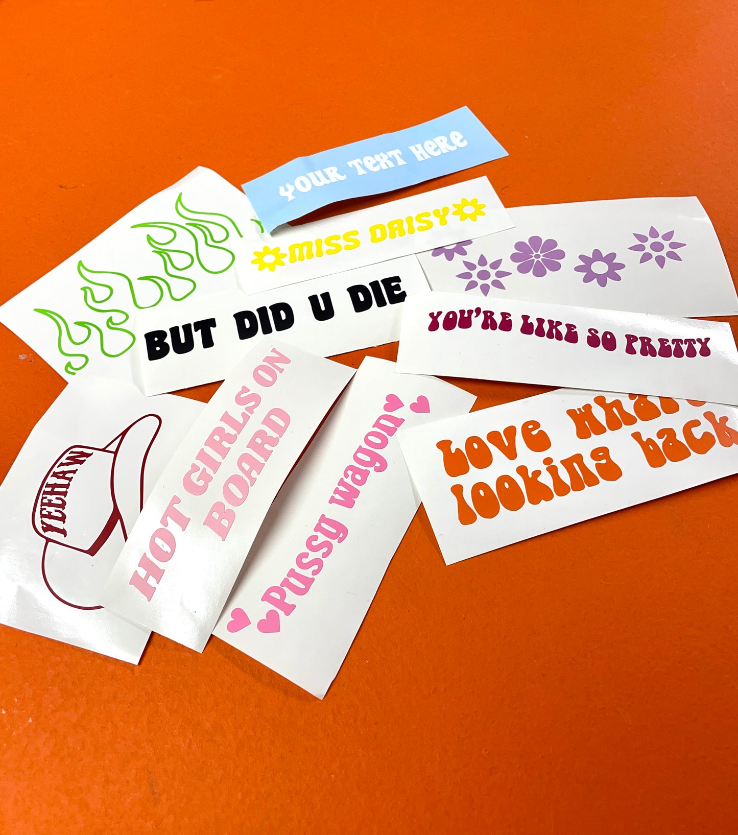 Yeehaw cowboy hat car vanity mirror car decal various colours