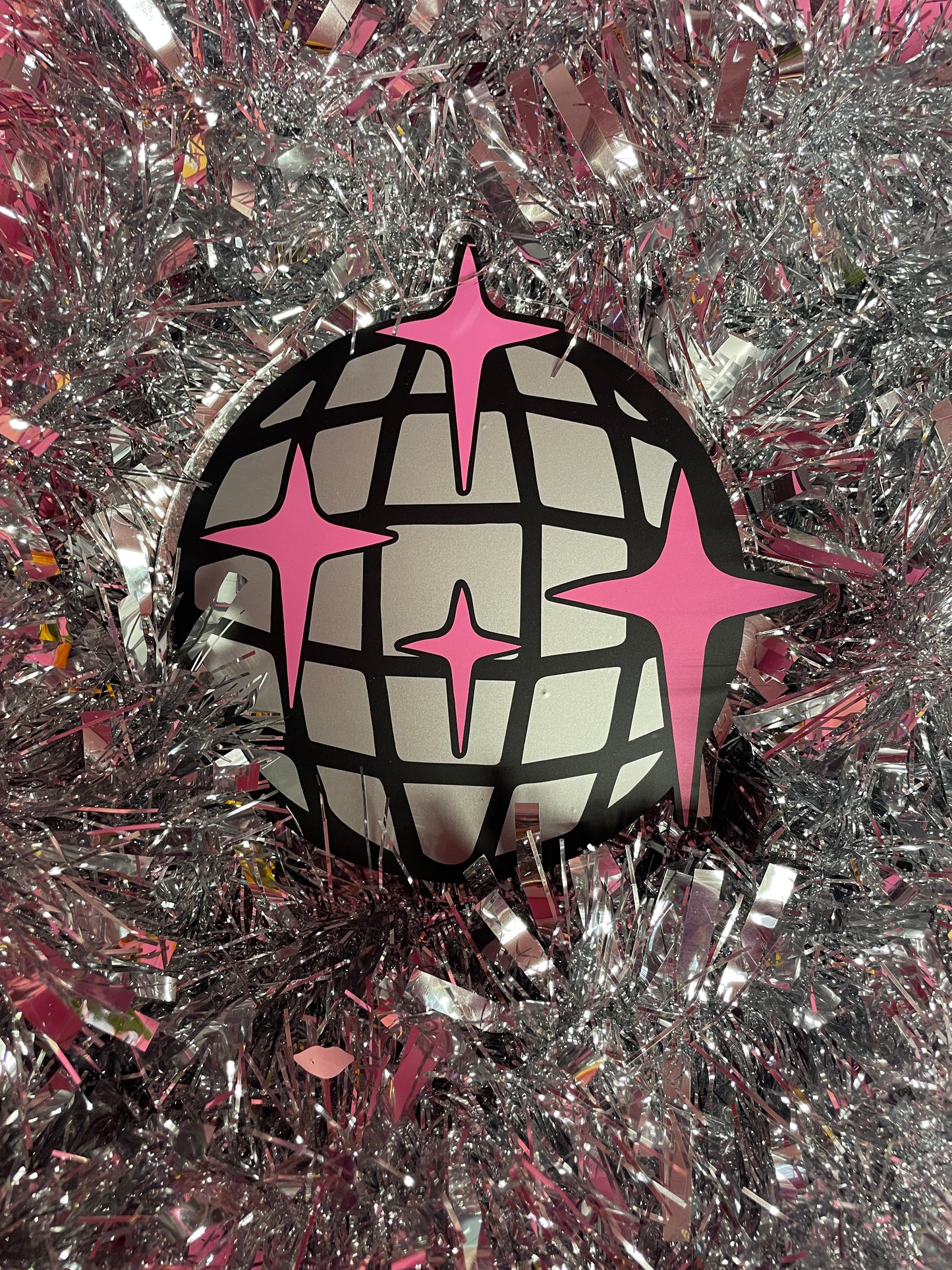 Disco ball acrylic christmas tree topper festive decoration decor