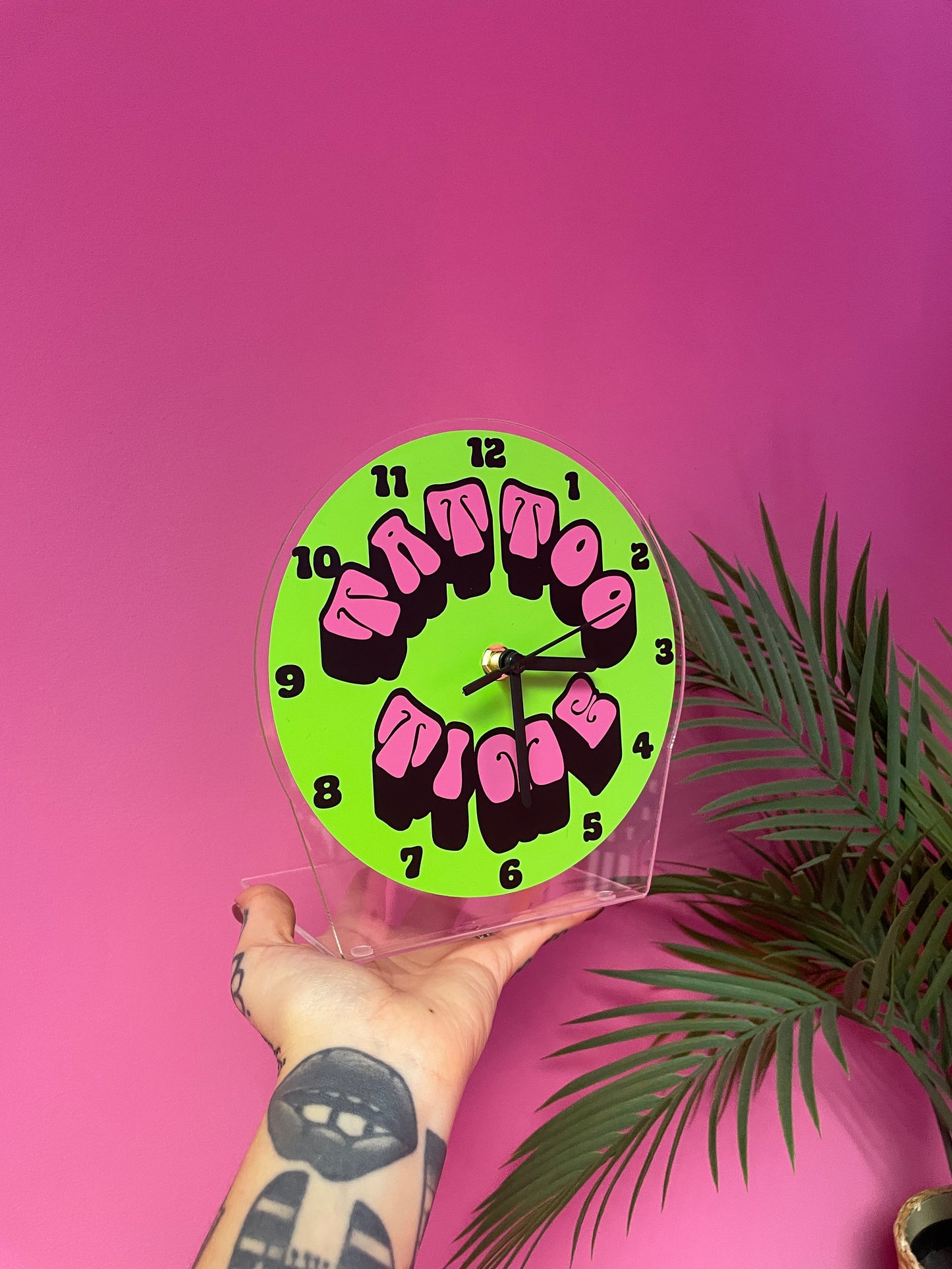 Tattoo time table decorative clock silent movement