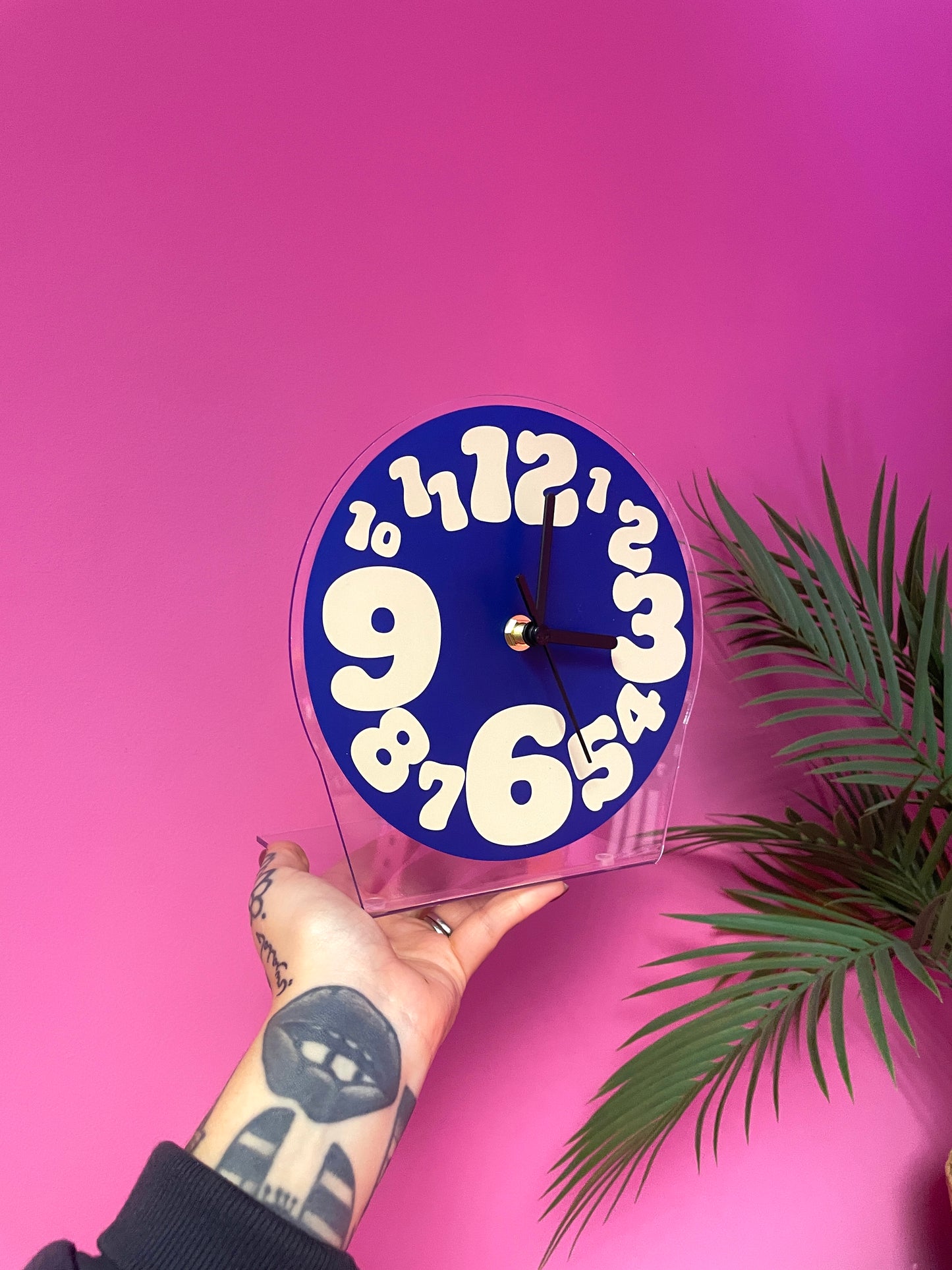 Bubble numbers table decorative clock silent movement