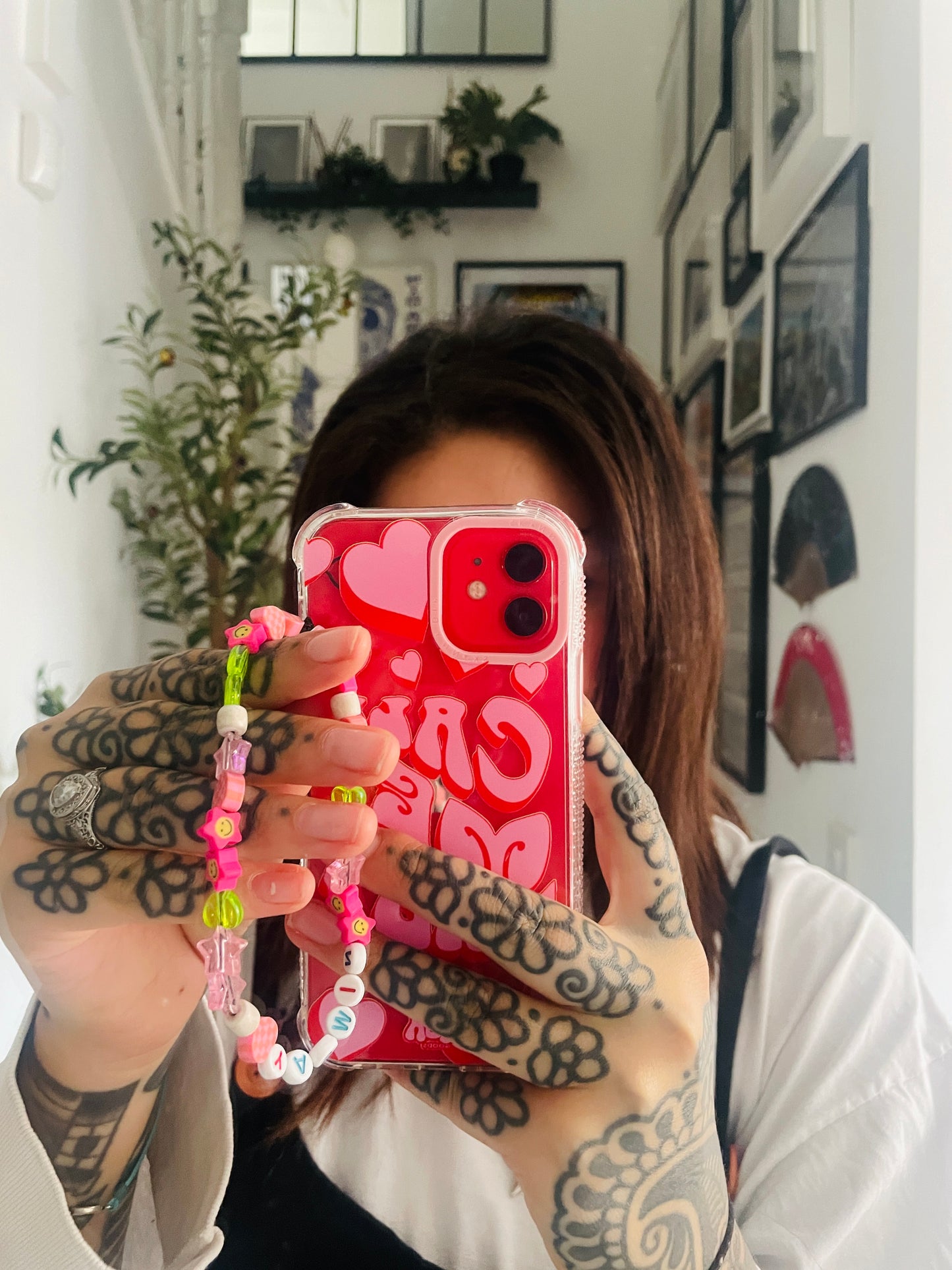 Personalised name custom mobile phone charm strap