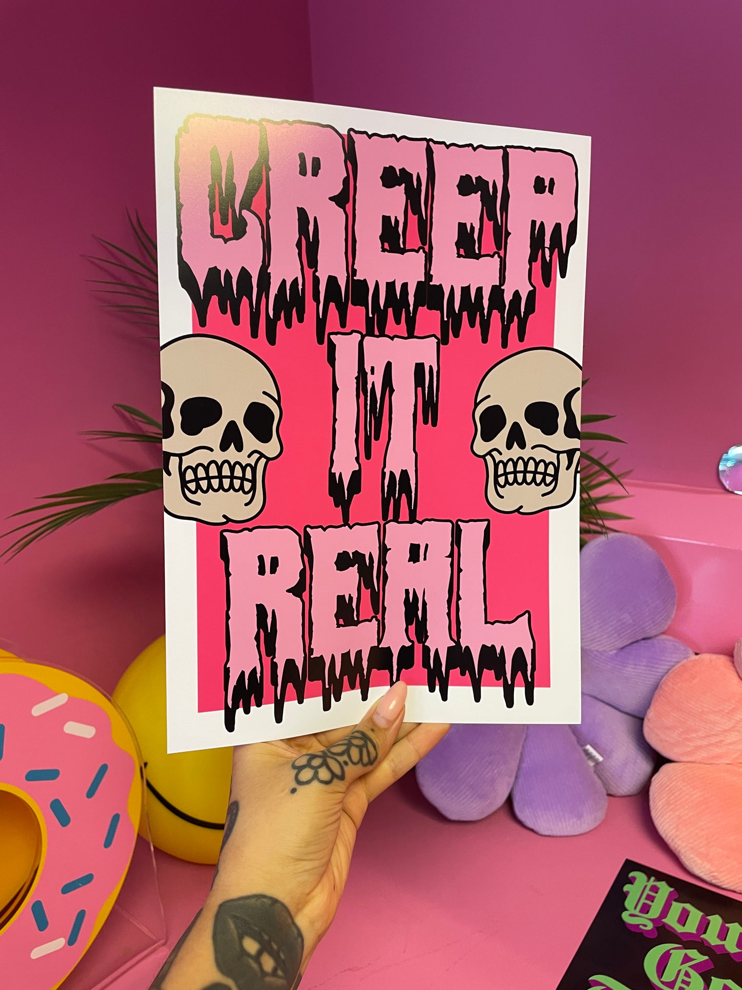 Creep it real typography artwork poster print