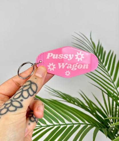 Pussy wagon motel keychain keyring various colours