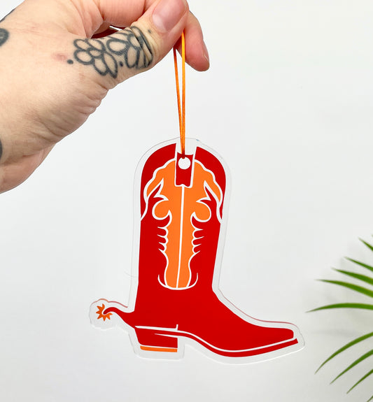 Cowboy boots acrylic home decor charm
