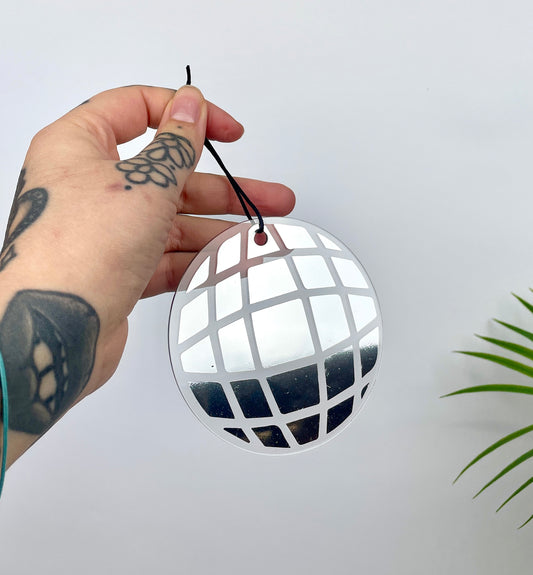 Mirrored disco ball acrylic home decor charm accessory