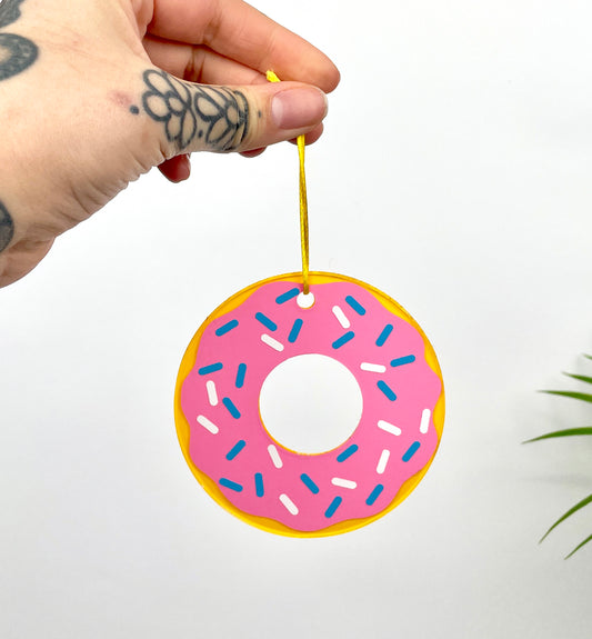 Pink donut acrylic acrylic home decor charm accessory