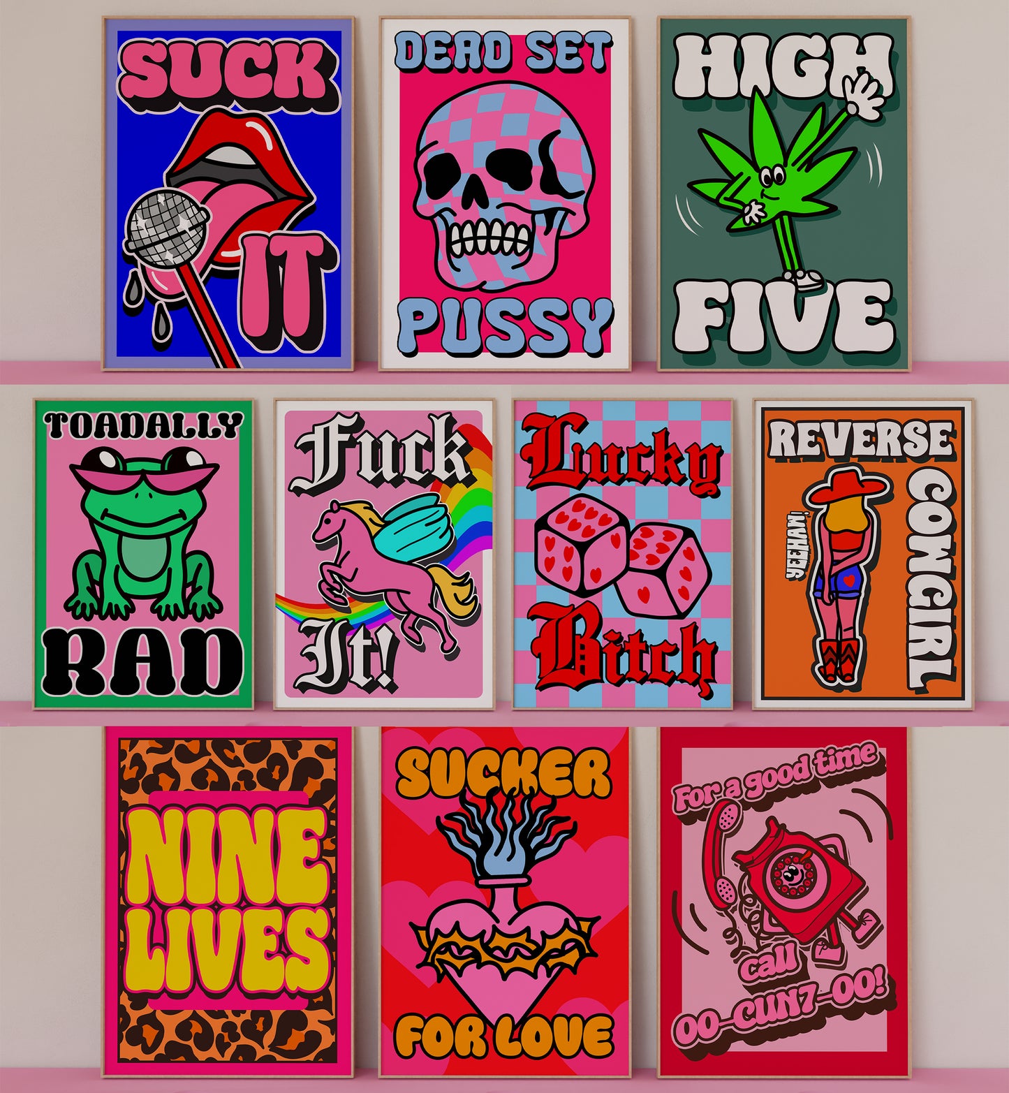 Toadally rad artwork poster print