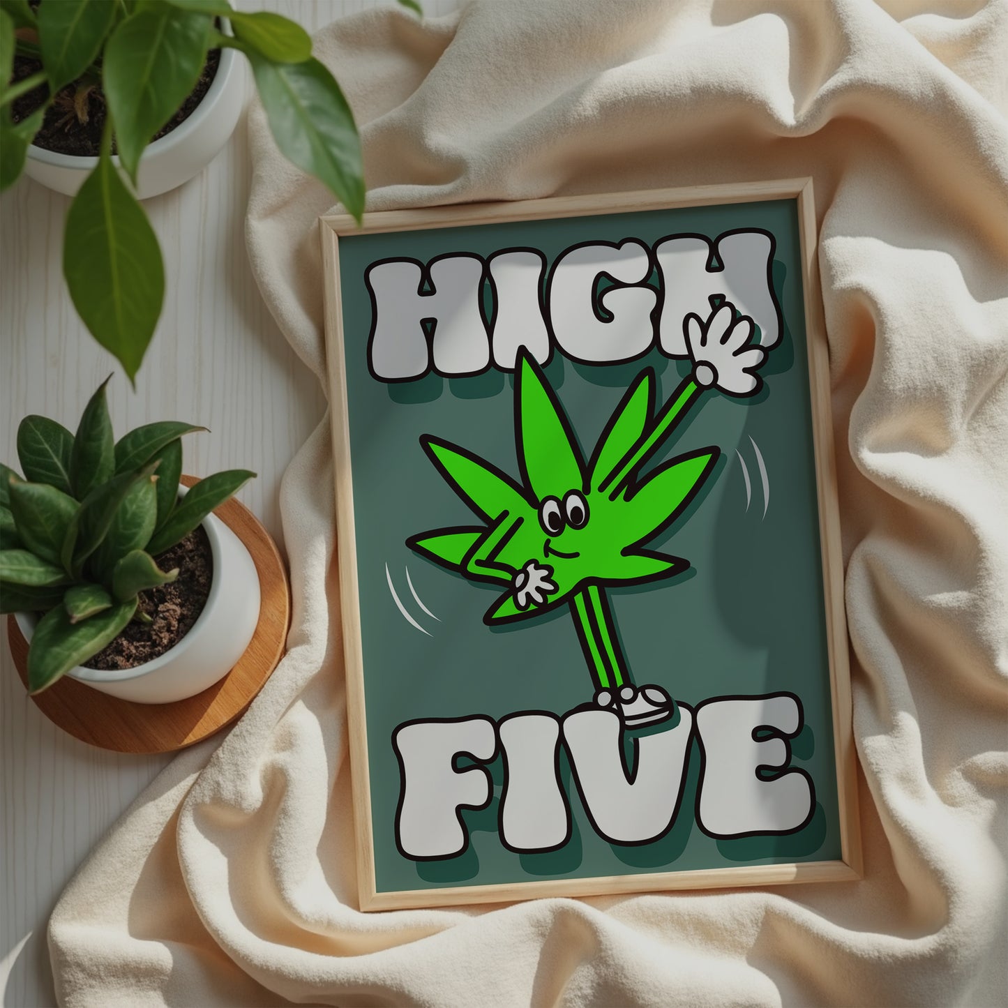 High five artwork poster print