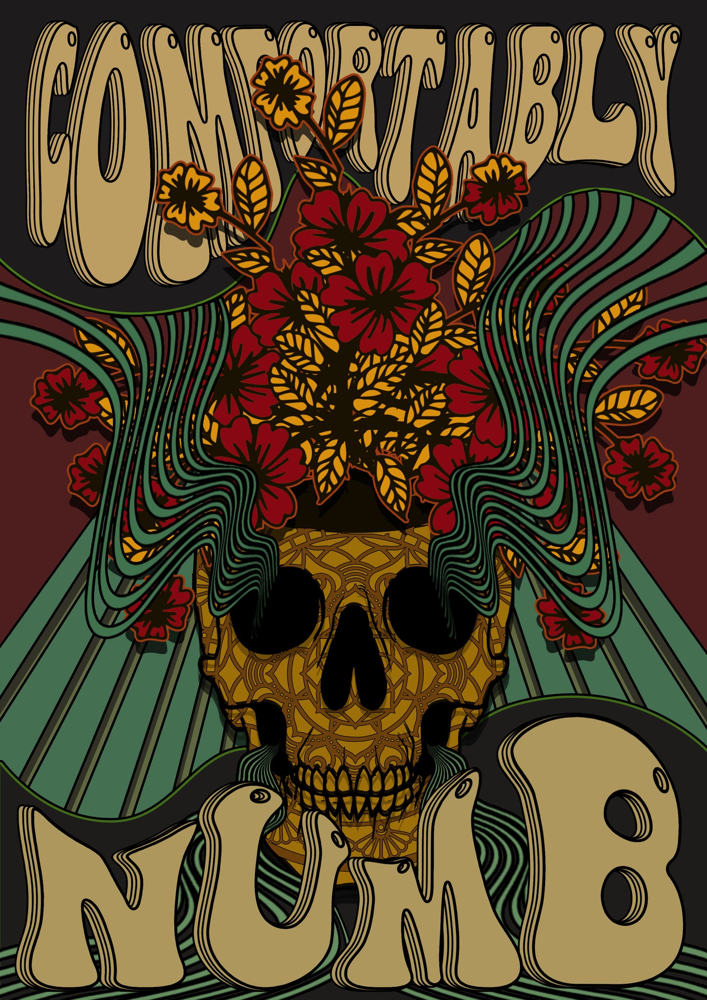 CLEARANCE A4 comfortably numb poster print