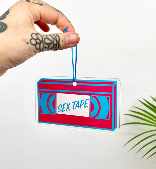 Cheeky sex tape VHS video tape acrylic home decor charm