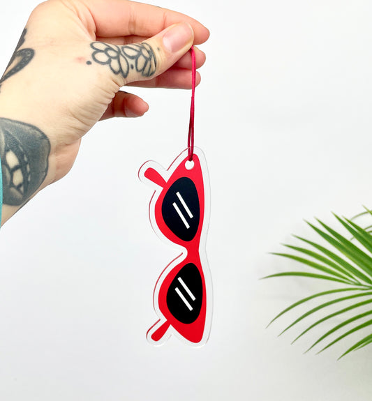 Retro cat eye sunglasses acrylic home decor charm accessory