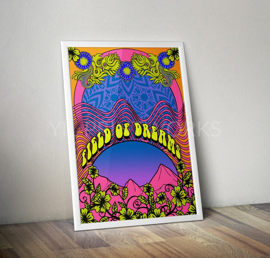 Field Of Dreams Psychedelic Artwork Poster Print Poster