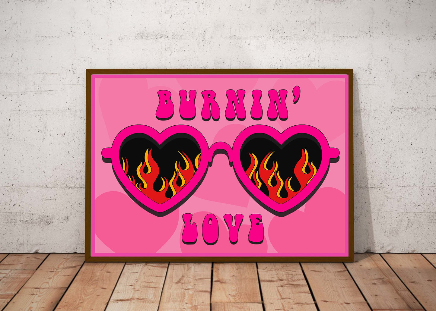 Burnin Love Graphic Poster Print Poster