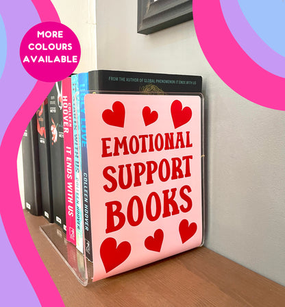 Emotional support books acrylic bookend home decor