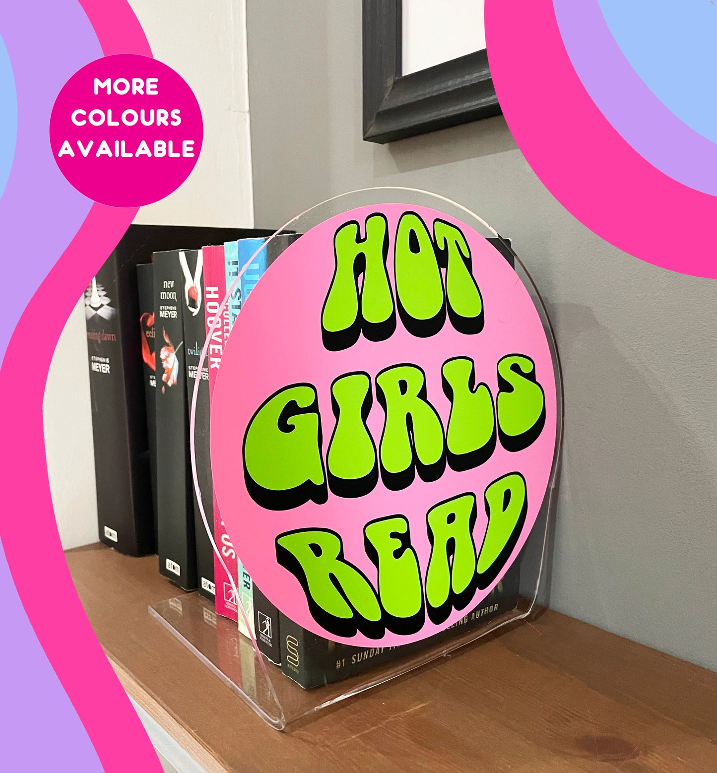 Hot girls read acrylic bookend home decor