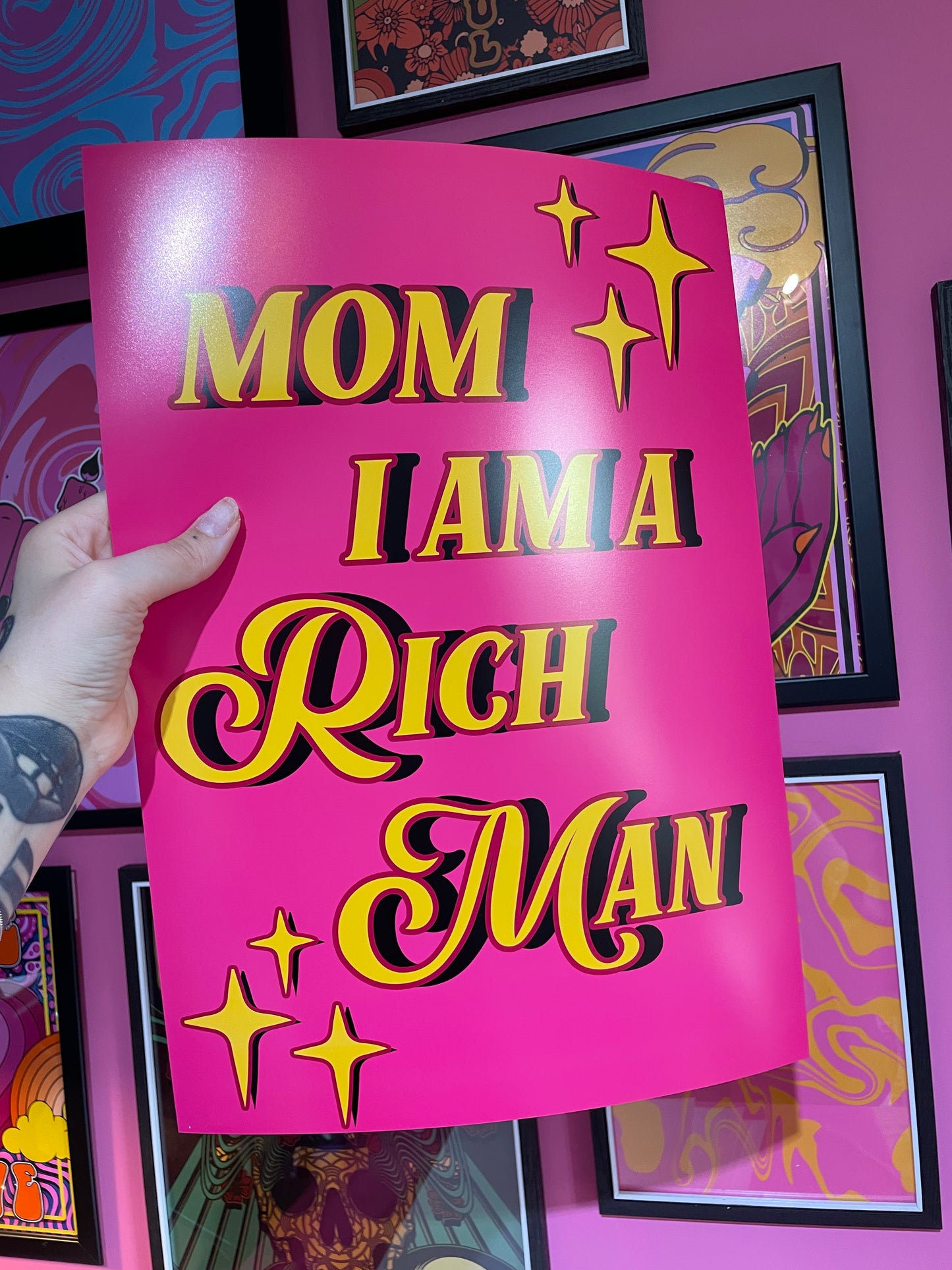 Mom I am a rich man artwork poster print