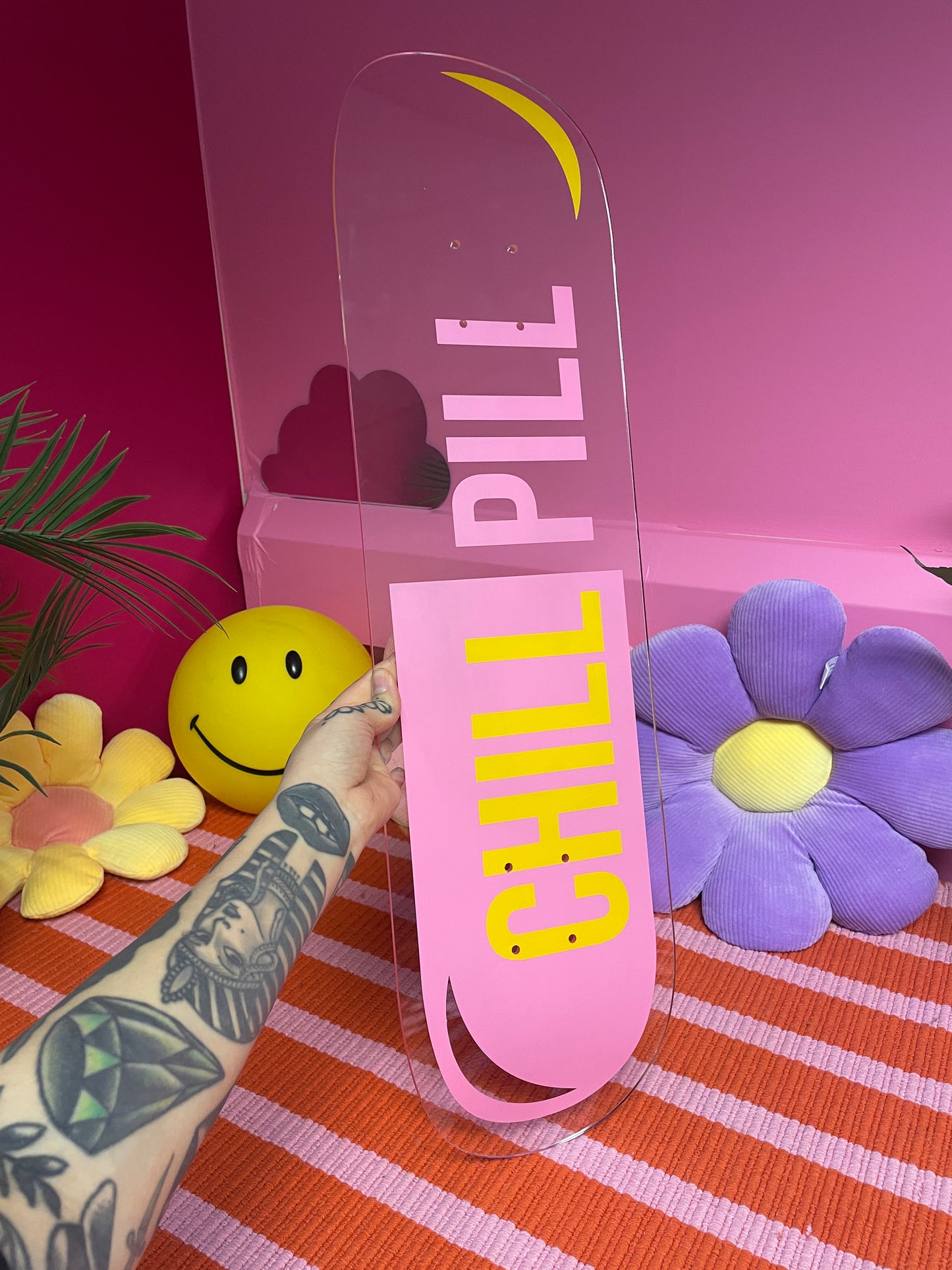 CLEARANCE - chill pill skateboard deck