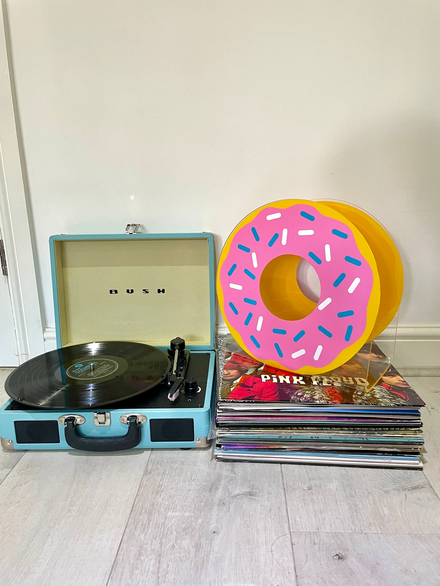 Donut acrylic storage holder for records, books and other storage home decor