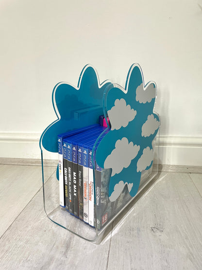 Cloud acrylic storage holder for records, books and other storage home decor