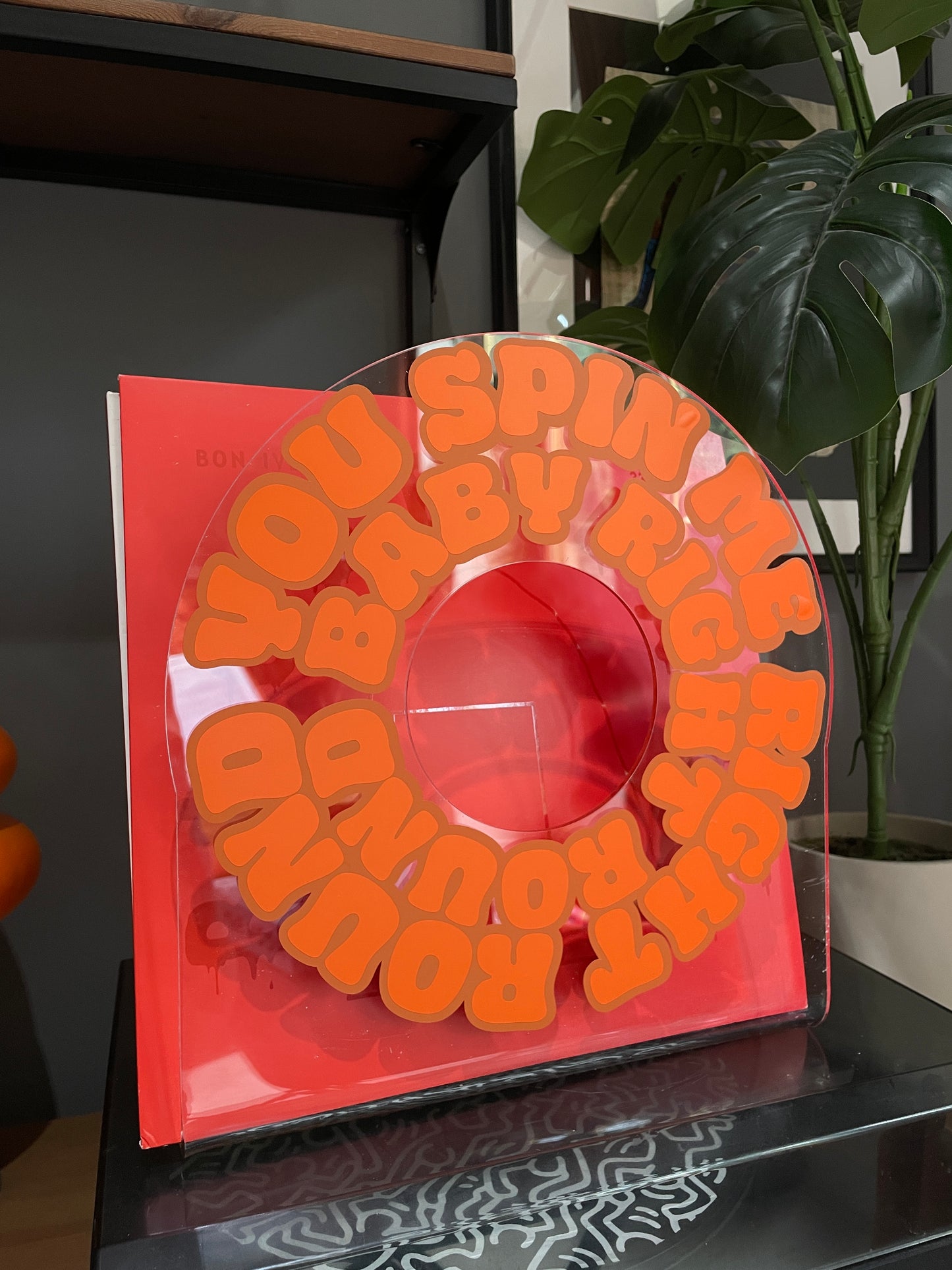 You spin me right round baby right round acrylic storage holder for records, books and other storage home decor