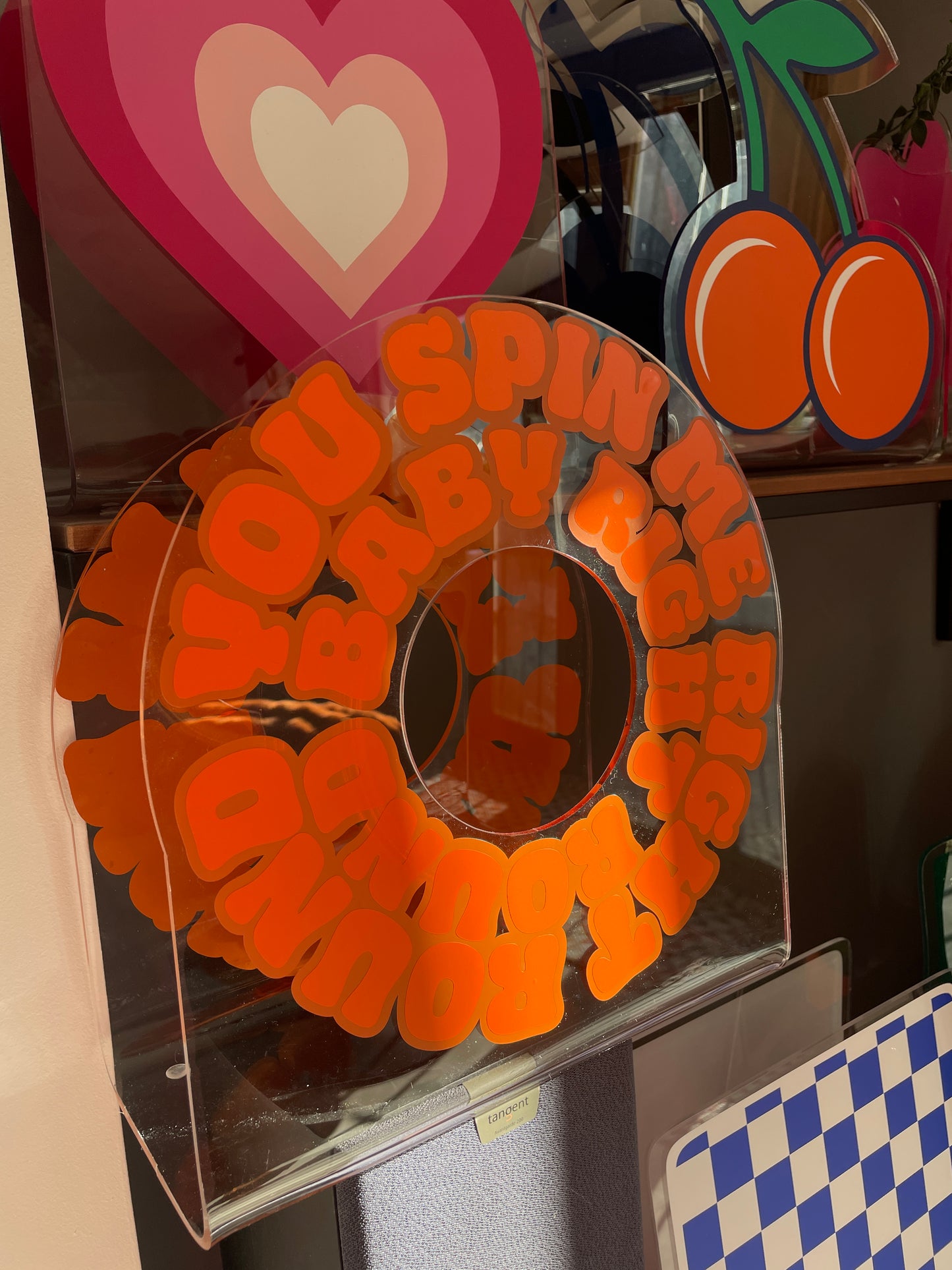 You spin me right round baby right round acrylic storage holder for records, books and other storage home decor
