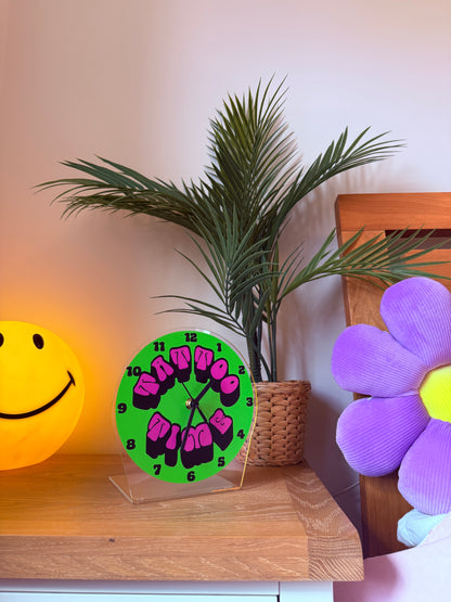 Tattoo time table decorative clock silent movement