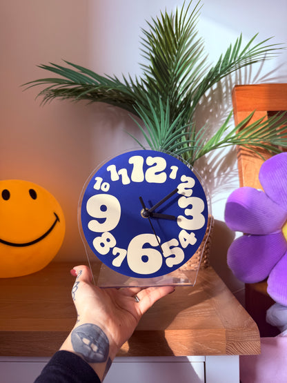Bubble numbers table decorative clock silent movement