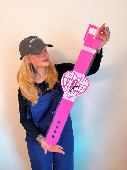 Who cares i'm late anyway heart watch wall clock decorative silent movement