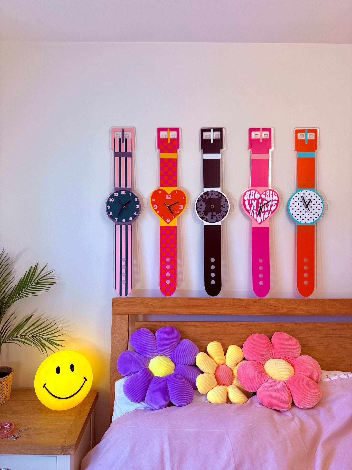 Who cares i'm late anyway heart watch wall clock decorative silent movement