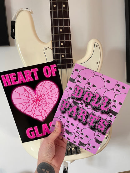 Heart Of Glass Song Typography Artwork Poster Print Poster