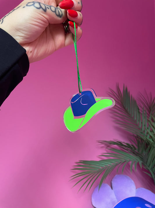 CLEARANCE cowboy hat car charm