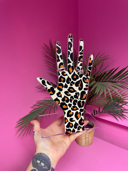 Heart animal print hand pattern jewellery stand home decor accessories