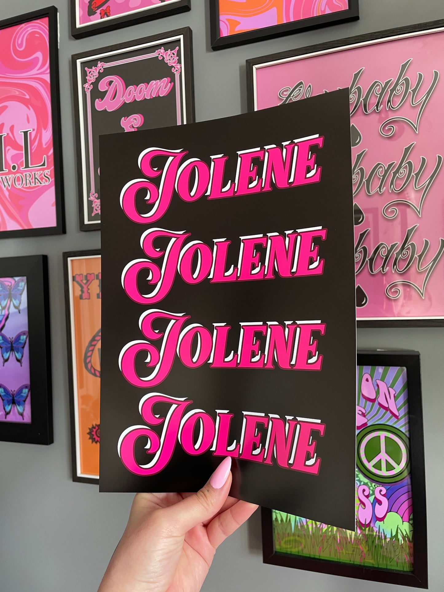 Jolene Artwork Typography Poster Print Poster