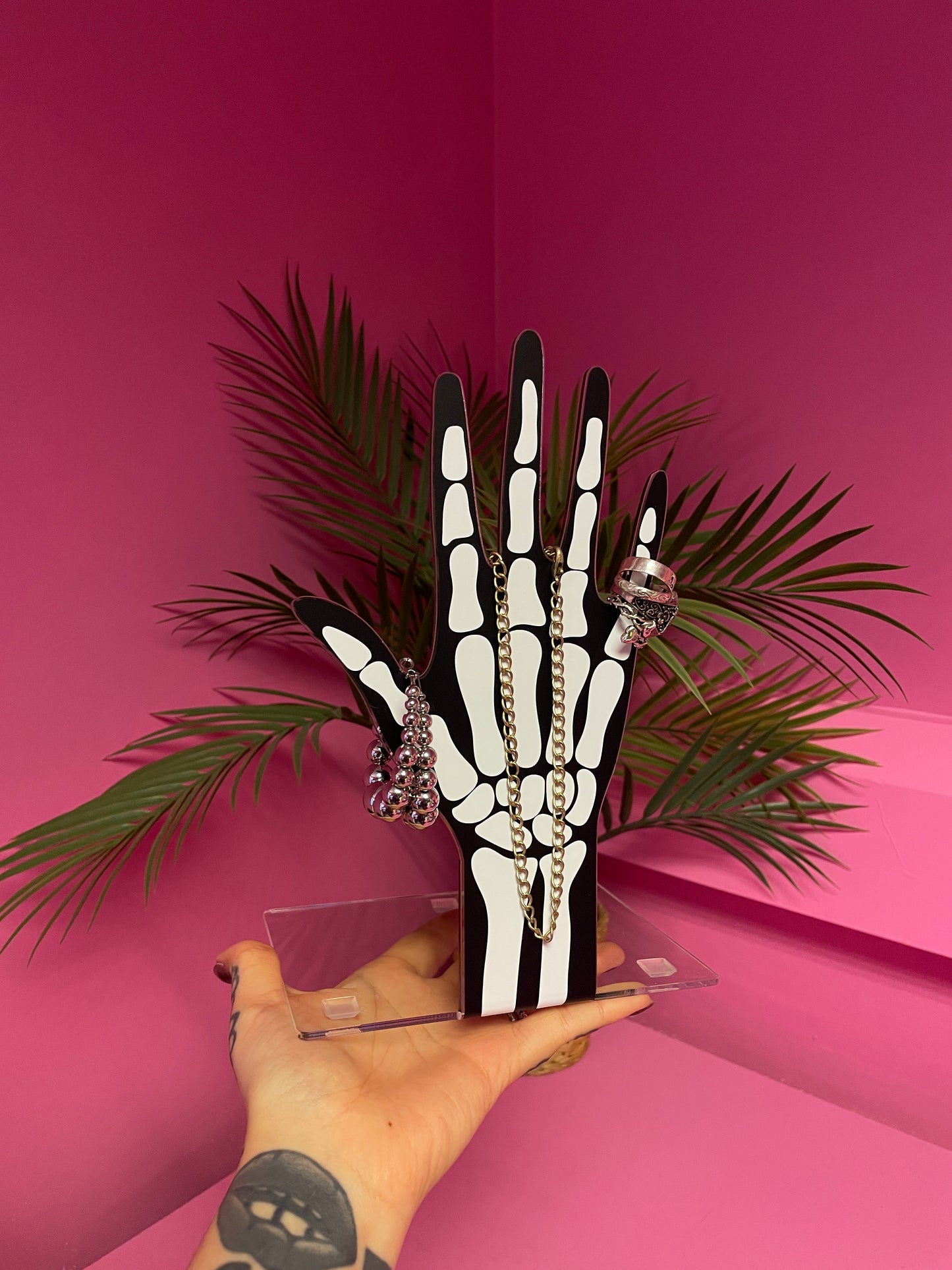 Skeleton hand jewellery stand home decor accessories