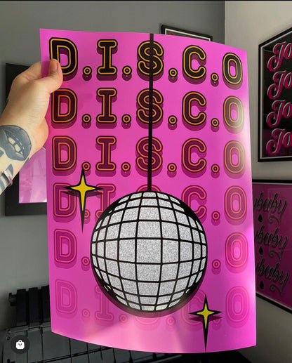 Disco Ball Artwork Poster Print Poster