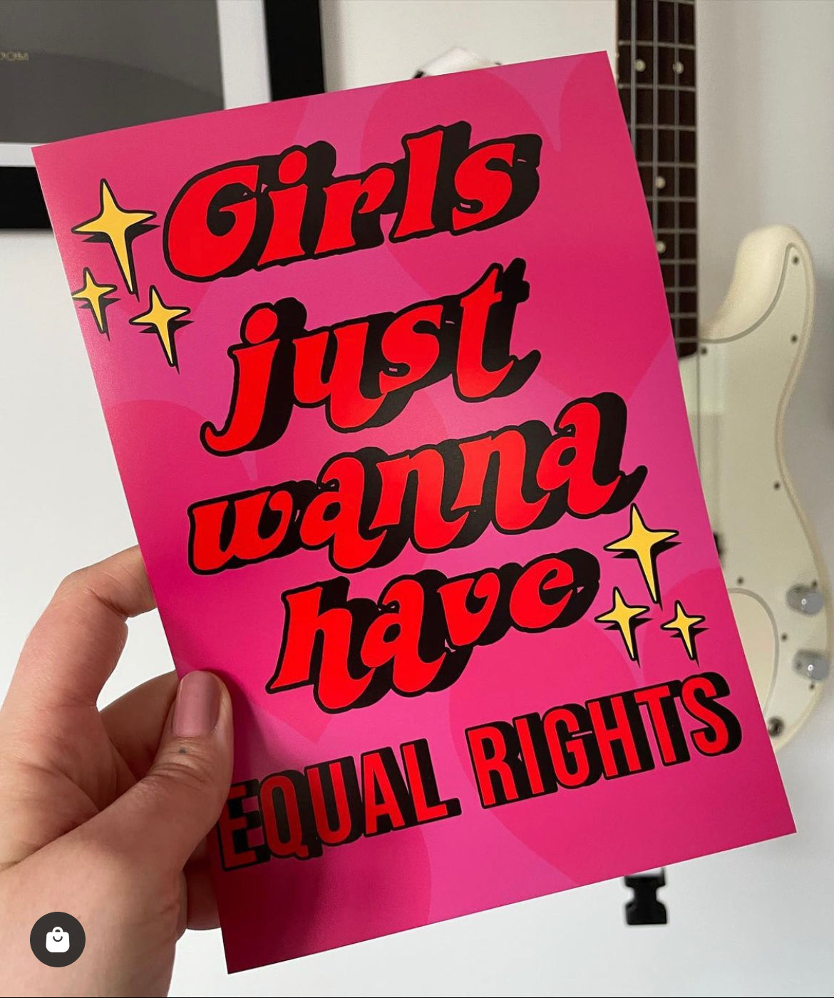 Girls Equal Rights Artwork Typography Poster Print Poster