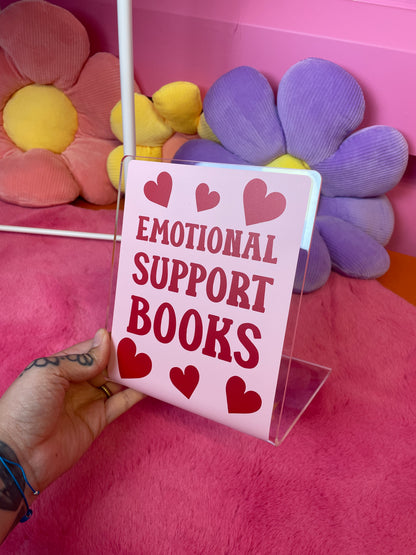 Emotional support books acrylic bookend home decor