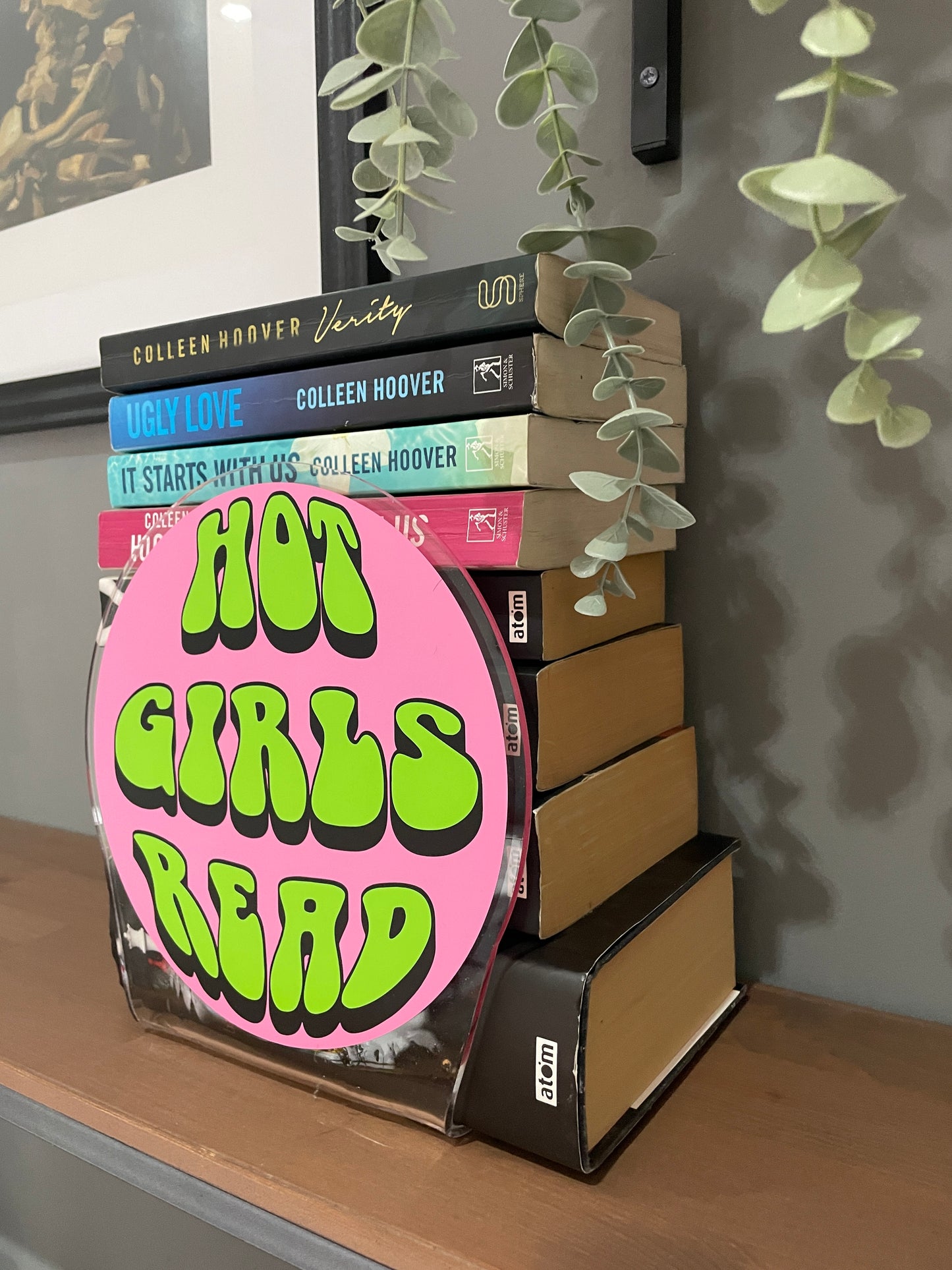 Hot girls read acrylic bookend home decor