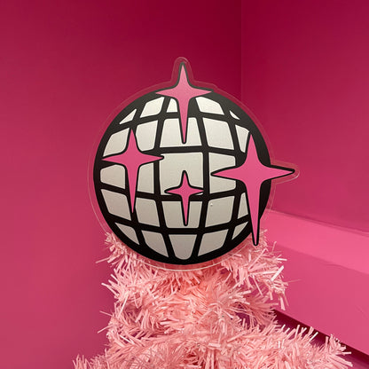 Disco ball acrylic christmas tree topper festive decoration decor