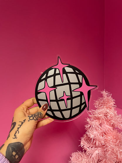 Disco ball acrylic christmas tree topper festive decoration decor