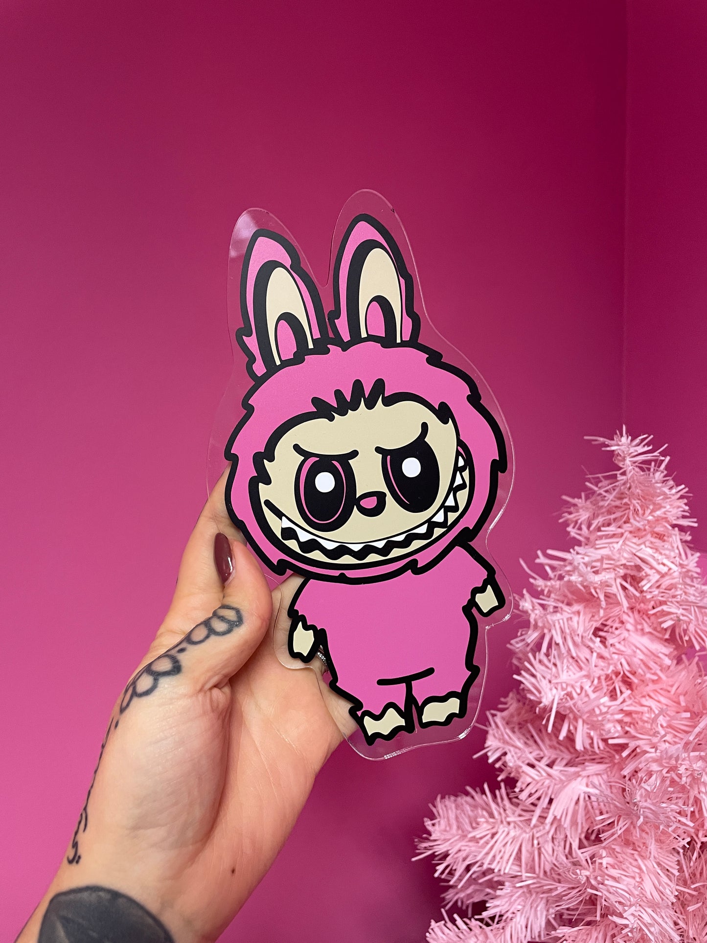 Doll acrylic christmas tree topper festive decoration decor