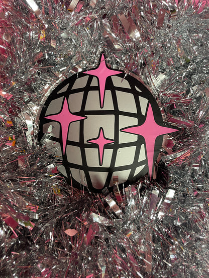 Disco ball acrylic christmas tree topper festive decoration decor