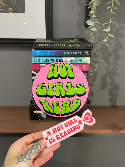 Hot girls read acrylic bookend home decor