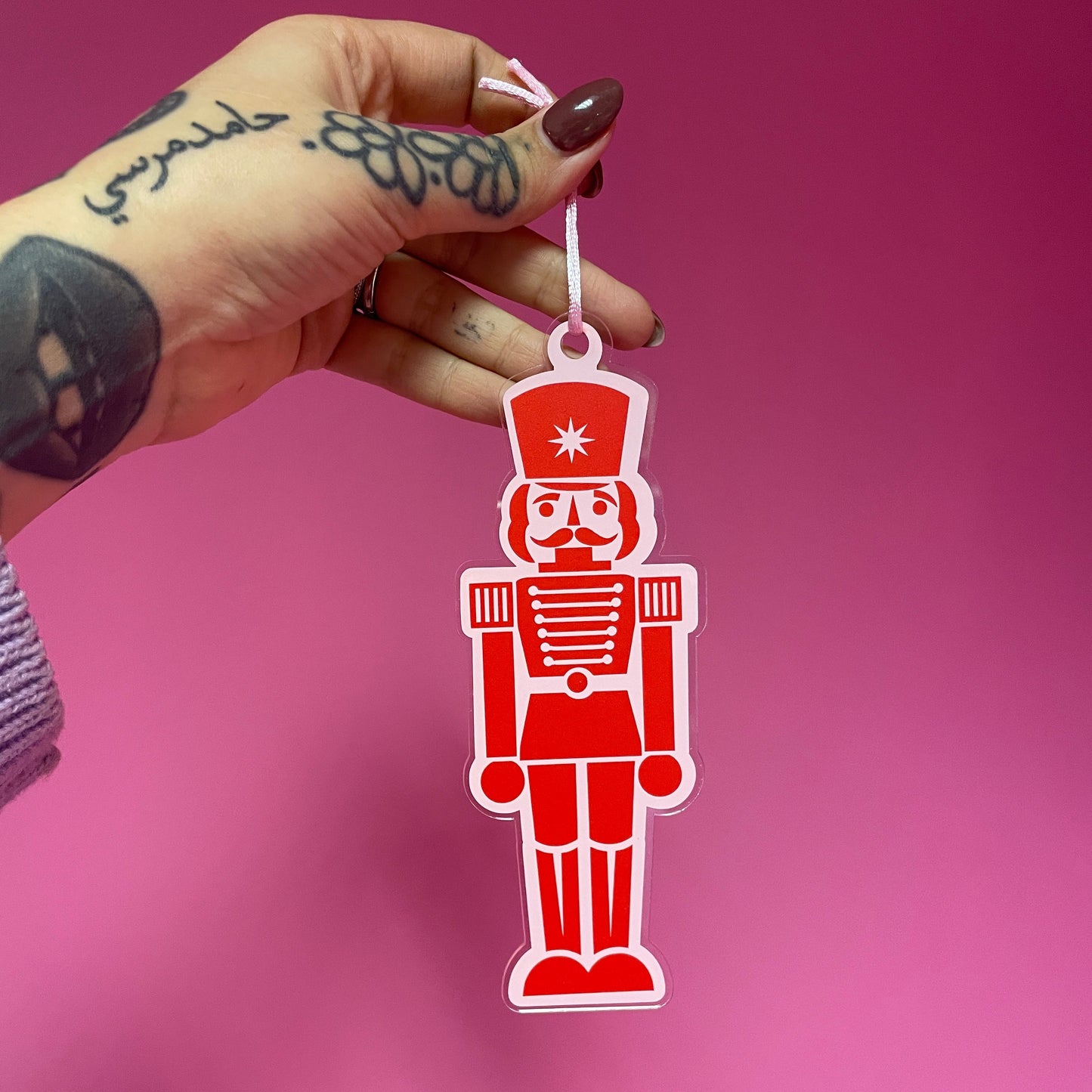 Nutcrracker acrylic christmas tree ornament festive decoration decor