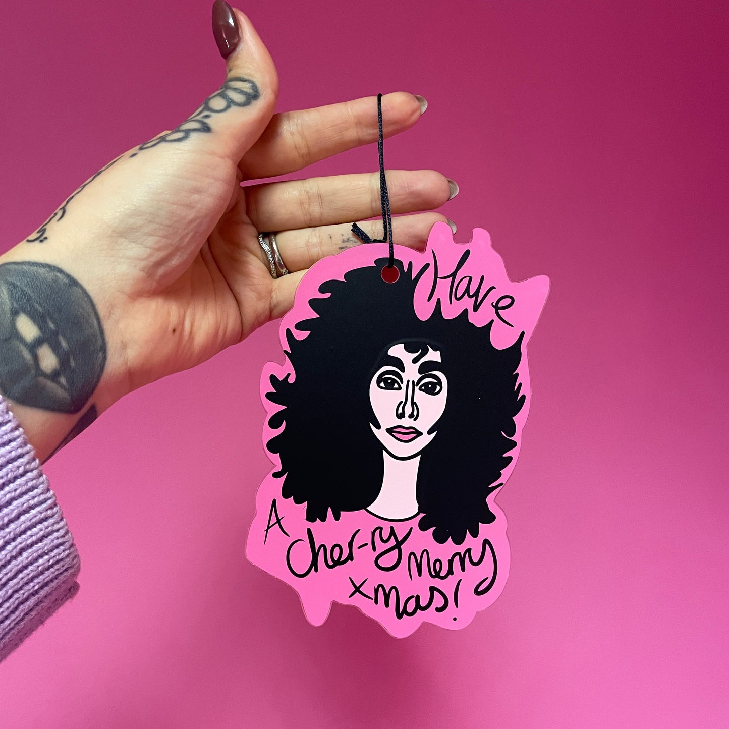 Have a cher-ry merry xmas! acrylic christmas tree ornament festive decoration decor