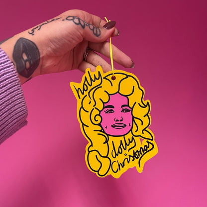 Holly dolly christmas acrylic christmas tree ornament festive decoration decor