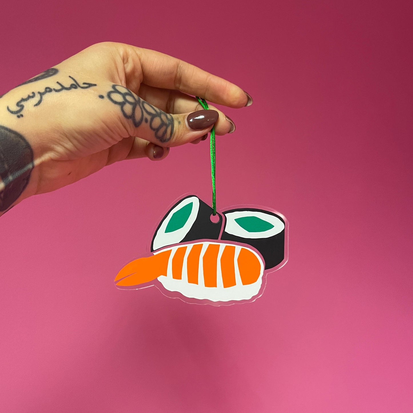 Sushi acrylic christmas tree ornament festive decoration decor