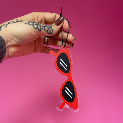 Retro sunglasses acrylic christmas tree ornament festive decoration decor